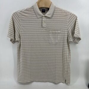 Arrow Polo Shirt Men's XL  Yellow Black Dots Short Sleeves Pocket Striped